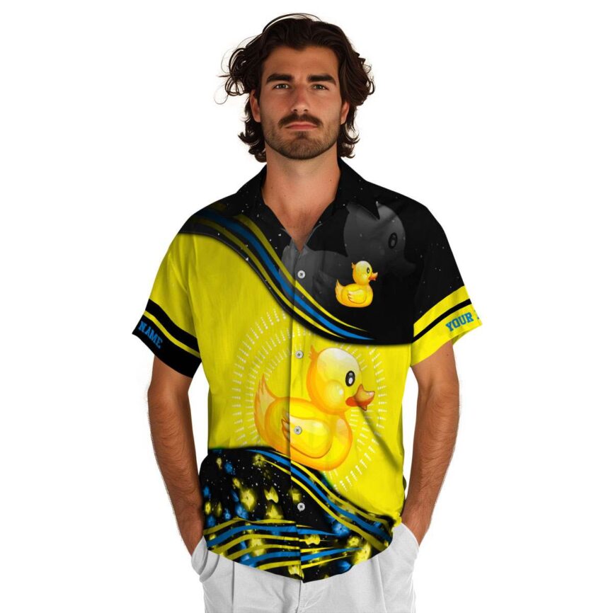 Customized Rubber Duck Dynamic Swirl Hawaiian Shirt New Arrival