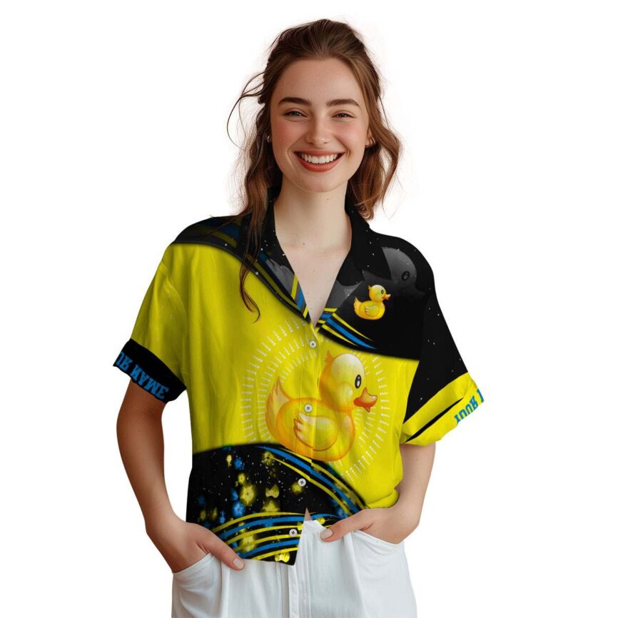 Customized Rubber Duck Dynamic Swirl Hawaiian Shirt Top rated