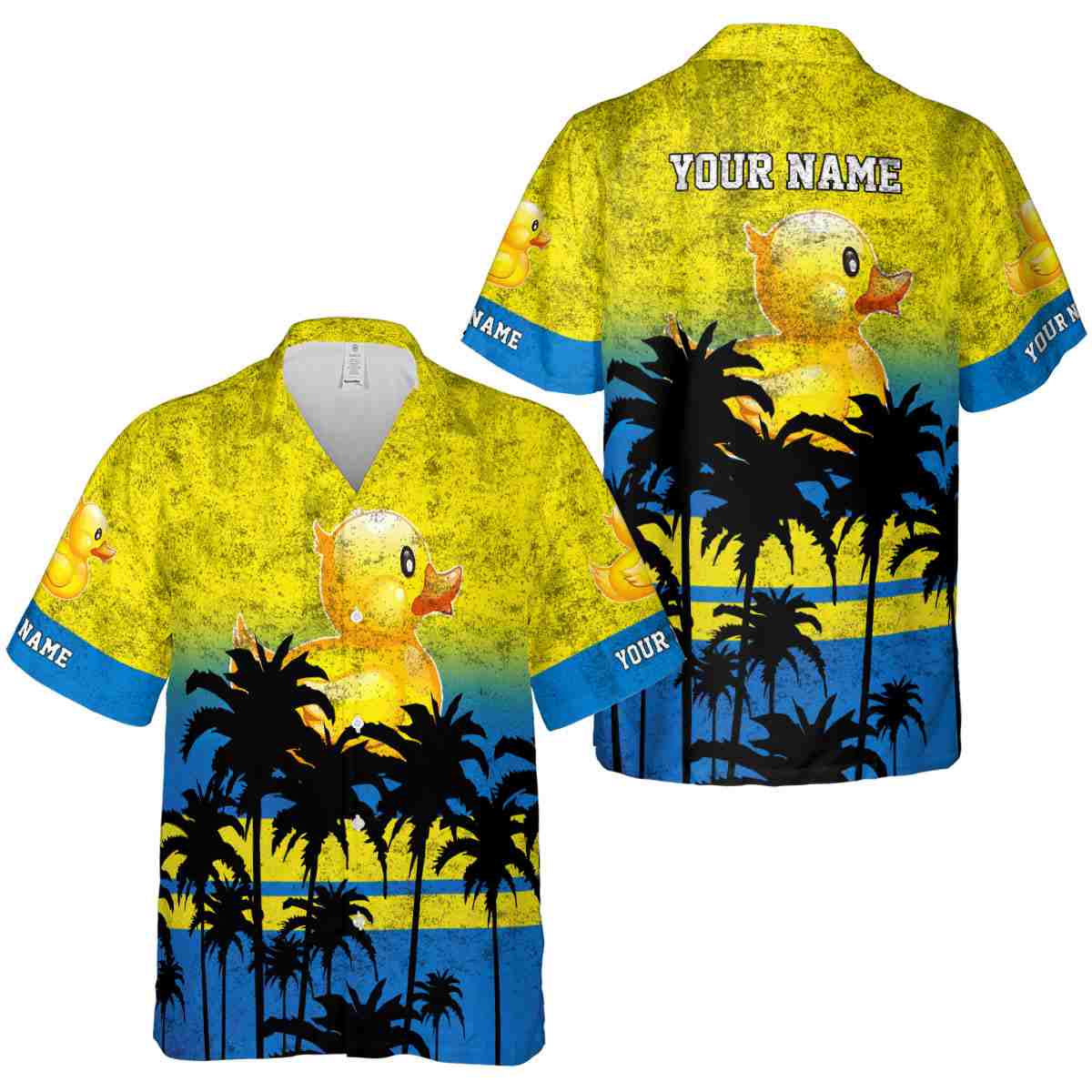 Customized Rubber Duck Sunset Gradient Hawaiian Shirt Premium grade Customized Rubber Duck Sunset Gradient Hawaiian Shirt Premium grade