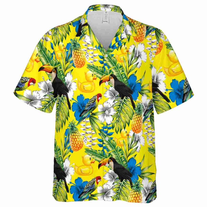 Customized Rubber Duck Toucan Bird Hawaiian Shirt Fashion forward