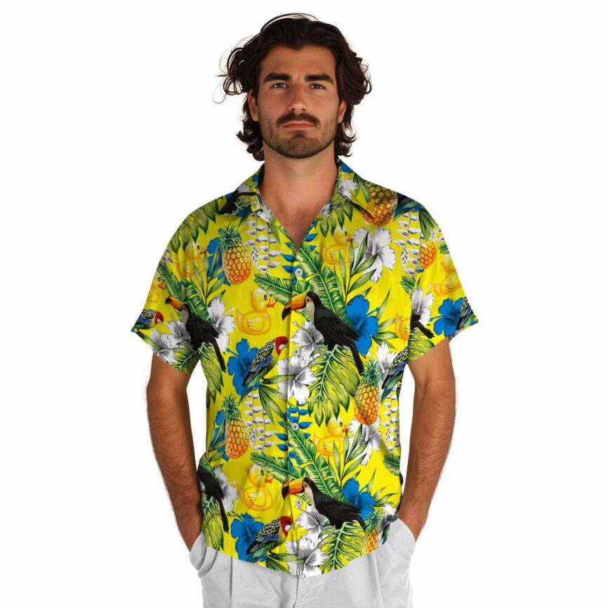 Customized Rubber Duck Toucan Bird Hawaiian Shirt New Arrival
