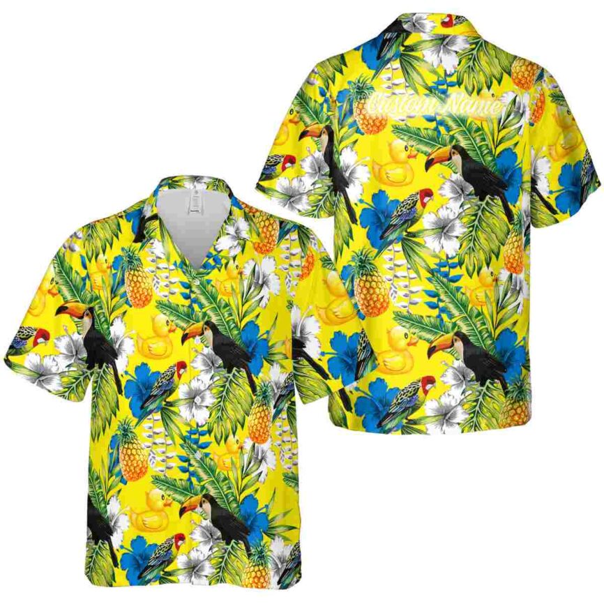 Customized Rubber Duck Toucan Bird Hawaiian Shirt Premium grade
