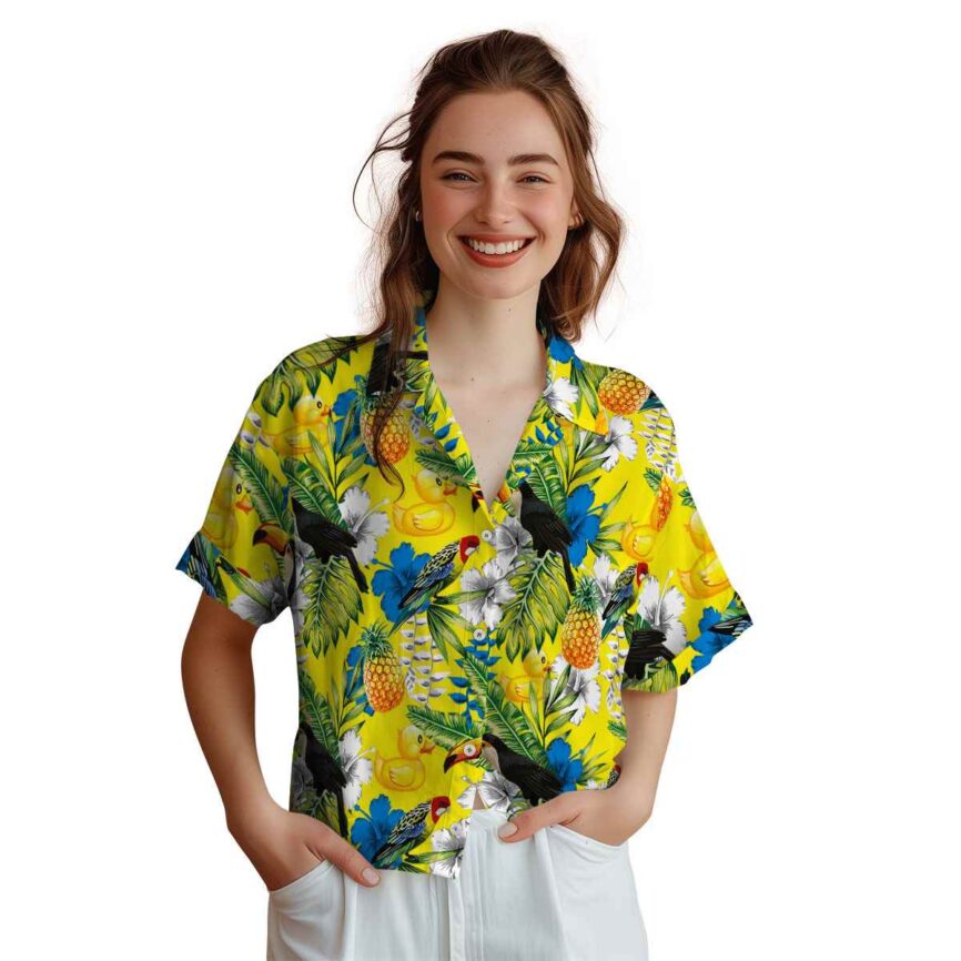 Customized Rubber Duck Toucan Bird Hawaiian Shirt Top rated