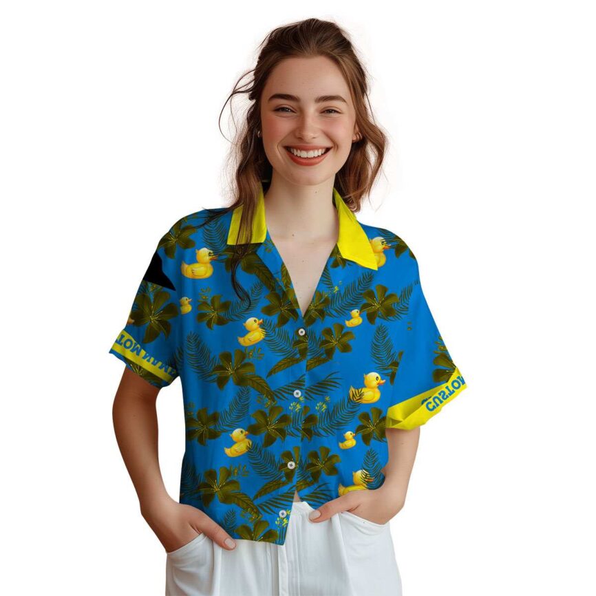Customized Rubber Duck Tropical Flower Hawaiian Shirt Top rated
