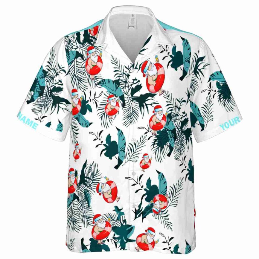 Customized Santa Leafy Accents Hawaiian Shirt Fashion forward