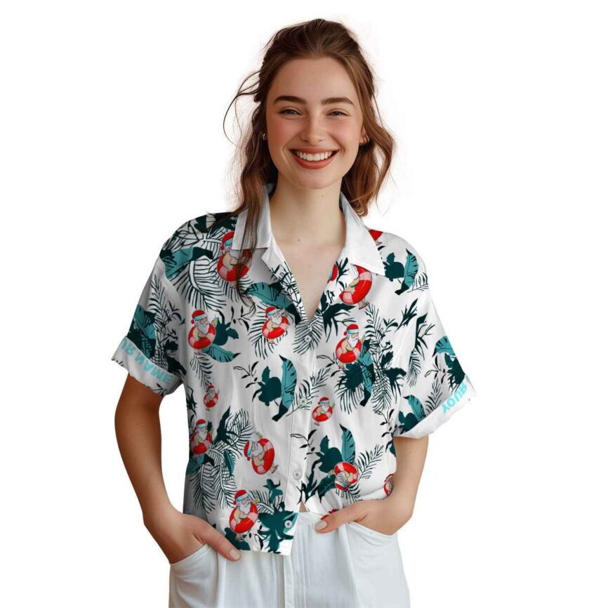 Customized Santa Leafy Accents Hawaiian Shirt Top rated