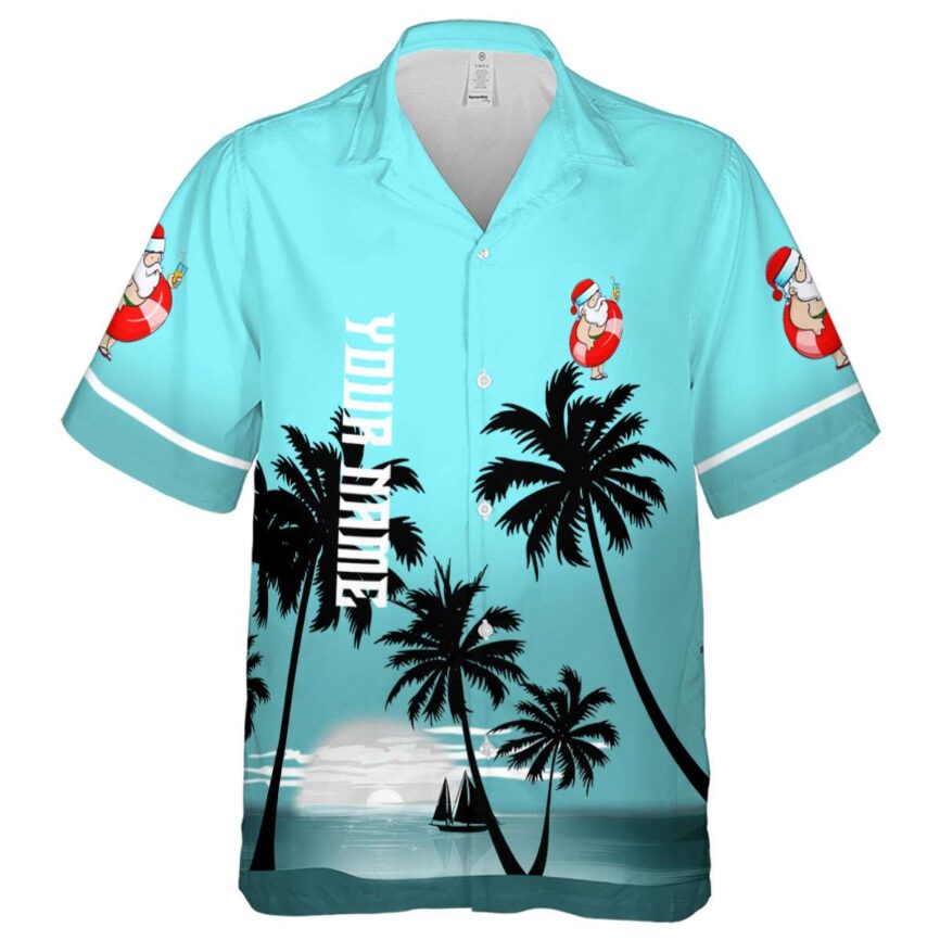 Customized Santa Ocean Sunset Hawaiian Shirt Fashion forward