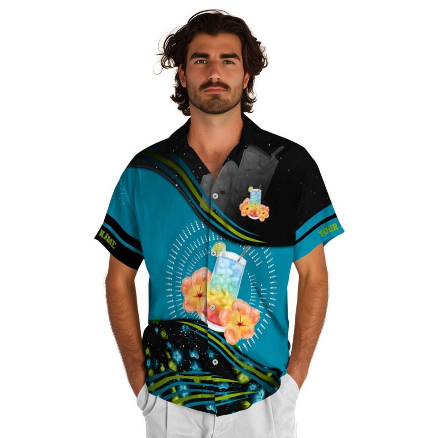 Customized Scotch And Soda Dynamic Swirl Hawaiian Shirt New Arrival