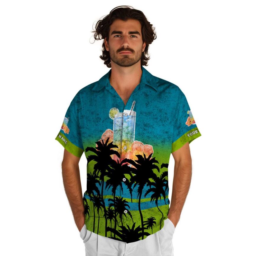 Customized Scotch And Soda Sunset Gradient Hawaiian Shirt New Arrival