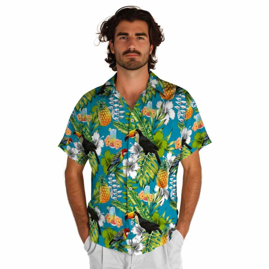 Customized Scotch And Soda Toucan Bird Hawaiian Shirt New Arrival