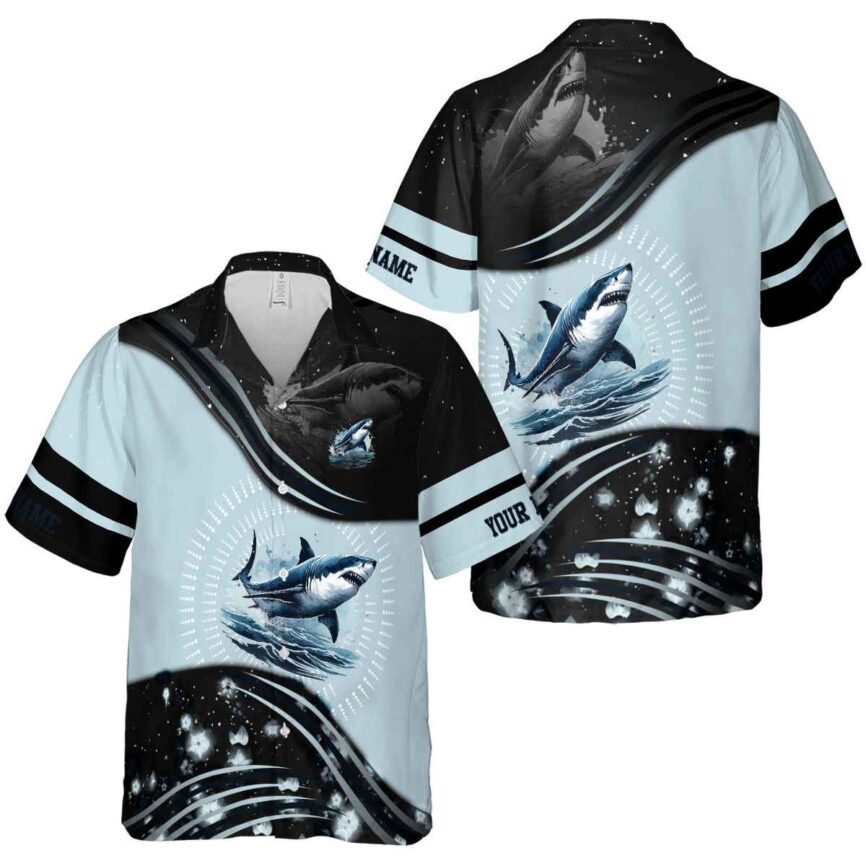 Customized Shark Dynamic Swirl Hawaiian Shirt Premium grade