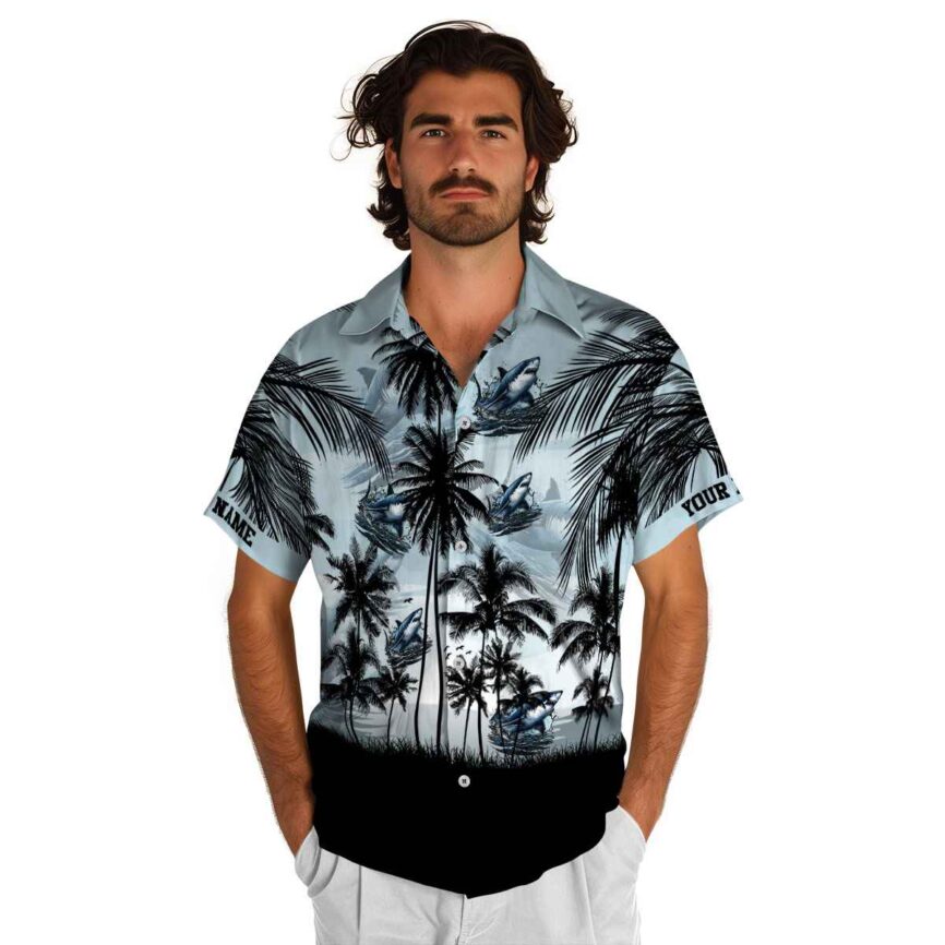 Customized Shark Island Scenery Hawaiian Shirt New Arrival