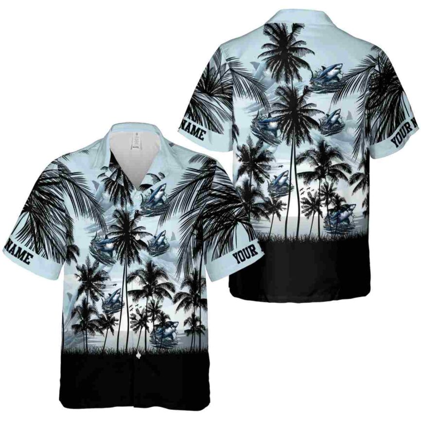 Customized Shark Island Scenery Hawaiian Shirt Premium grade
