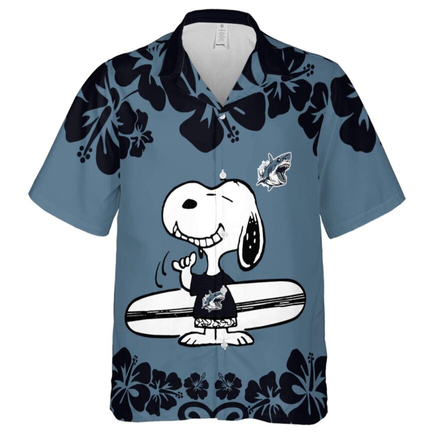 Customized Shark Surfing Snoopy Hawaiian Shirt Fashion forward