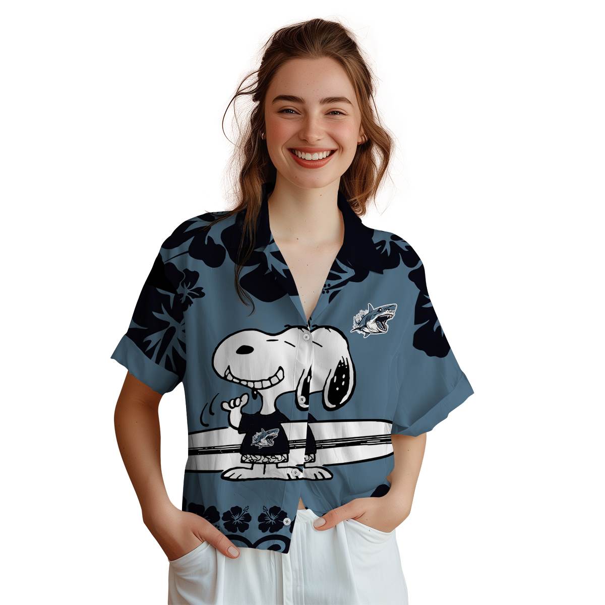 Customized Shark Surfing Snoopy Hawaiian Shirt Top rated Customized Shark Surfing Snoopy Hawaiian Shirt Top rated