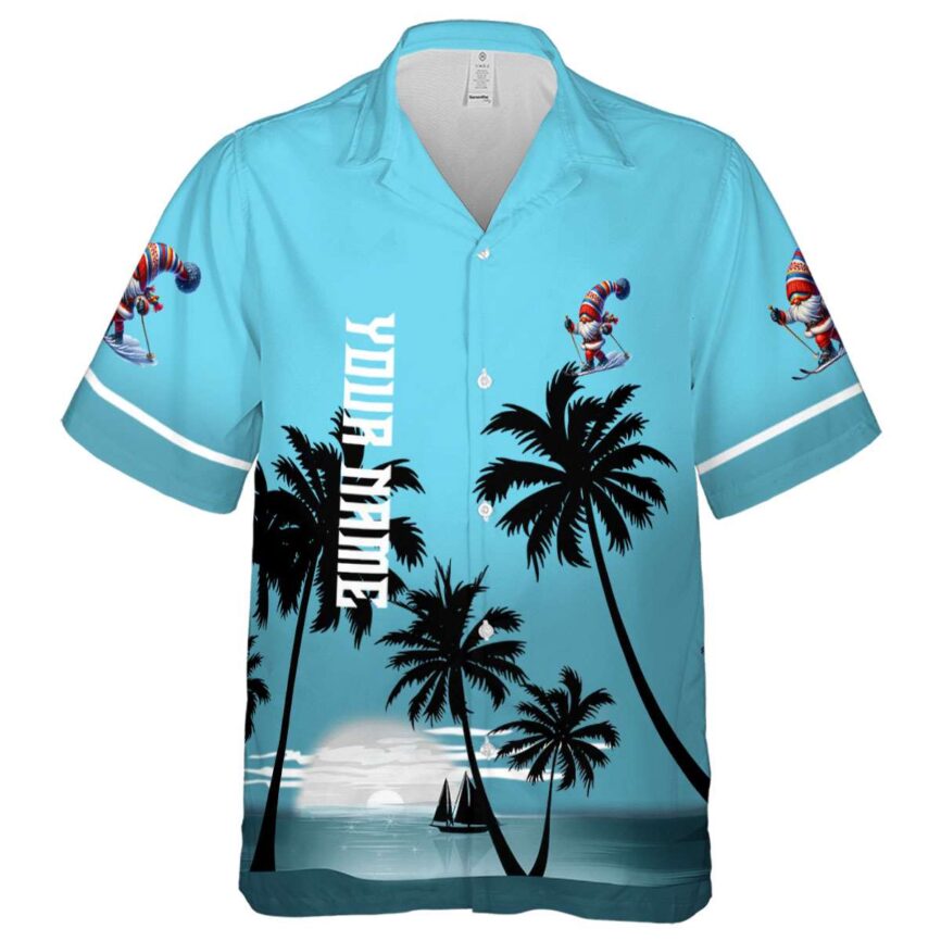 Customized Skiing Ocean Sunset Hawaiian Shirt Fashion forward
