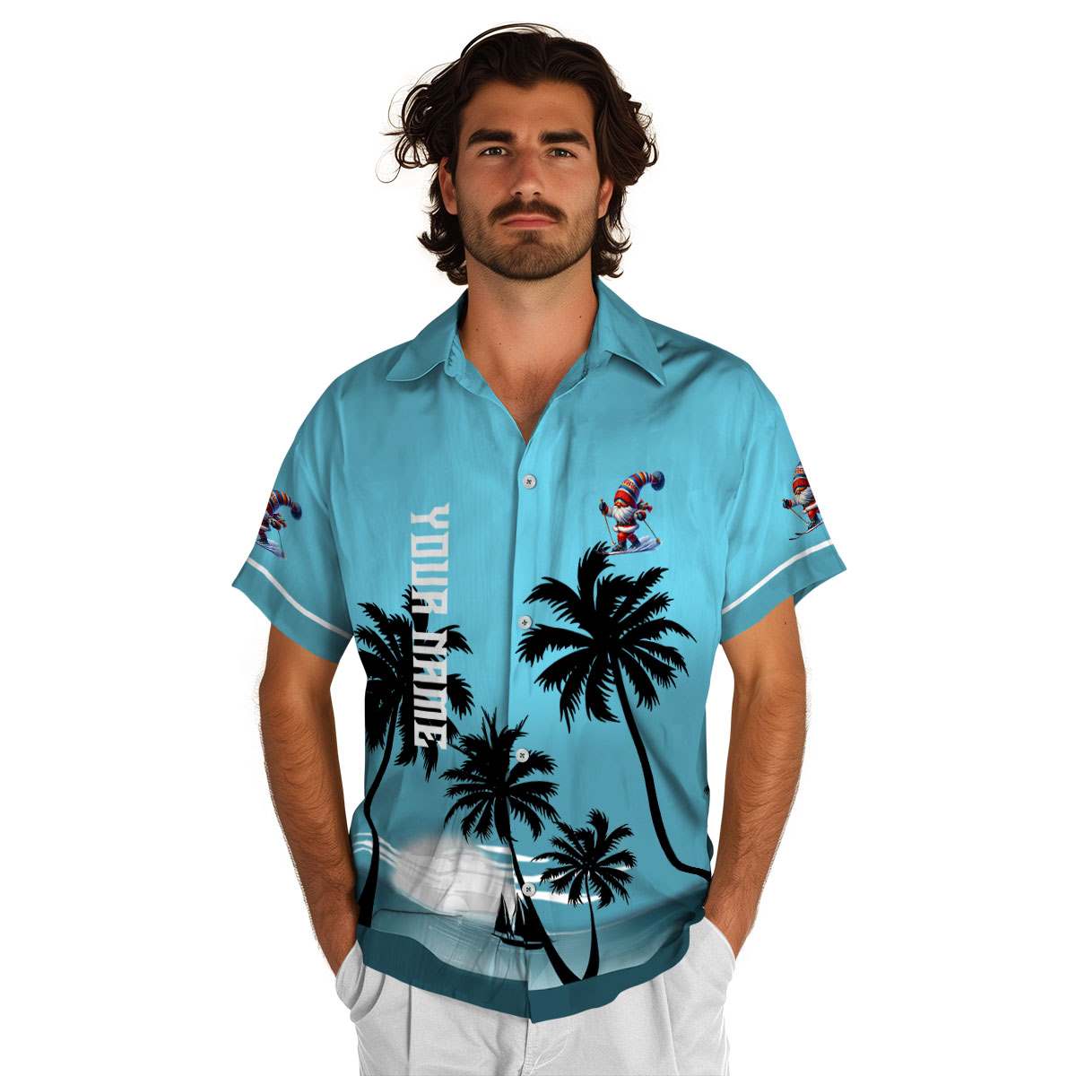 Customized Skiing Ocean Sunset Hawaiian Shirt New Arrival Customized Skiing Ocean Sunset Hawaiian Shirt New Arrival