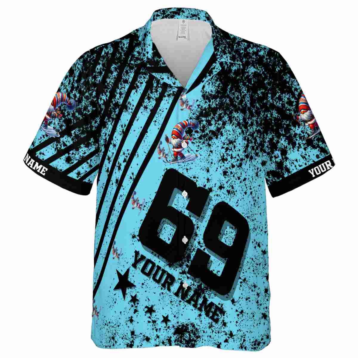 Customized Skiing Stripe Burst Hawaiian Shirt Fashion forward Customized Skiing Stripe Burst Hawaiian Shirt Fashion forward
