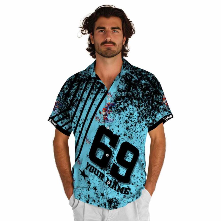 Customized Skiing Stripe Burst Hawaiian Shirt New Arrival