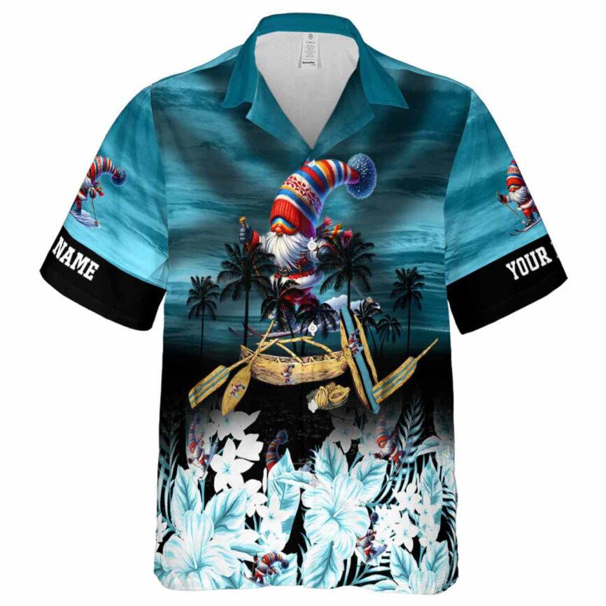 Customized Skiing Sunset Beach Canoe Hawaiian Shirt Fashion forward