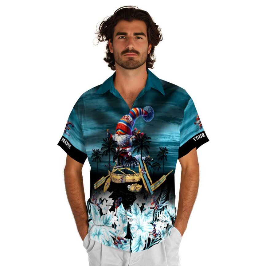 Customized Skiing Sunset Beach Canoe Hawaiian Shirt New Arrival