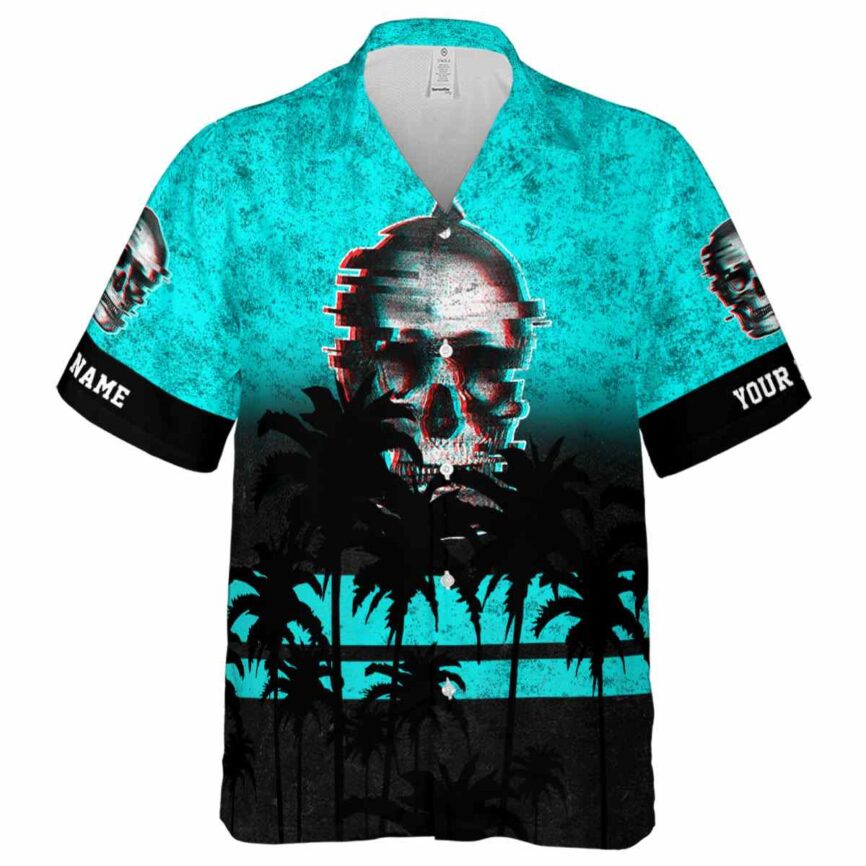 Customized Skull Sunset Gradient Hawaiian Shirt Fashion forward