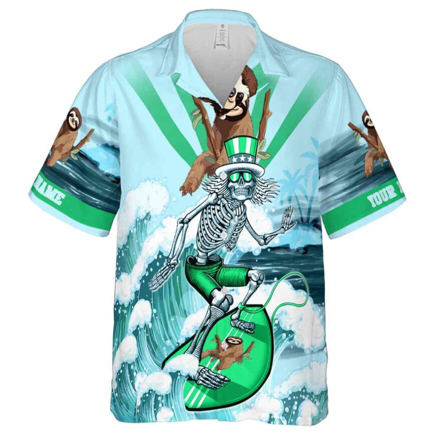 Customized Sloth Grateful Dead Motif Hawaiian Shirt Fashion forward