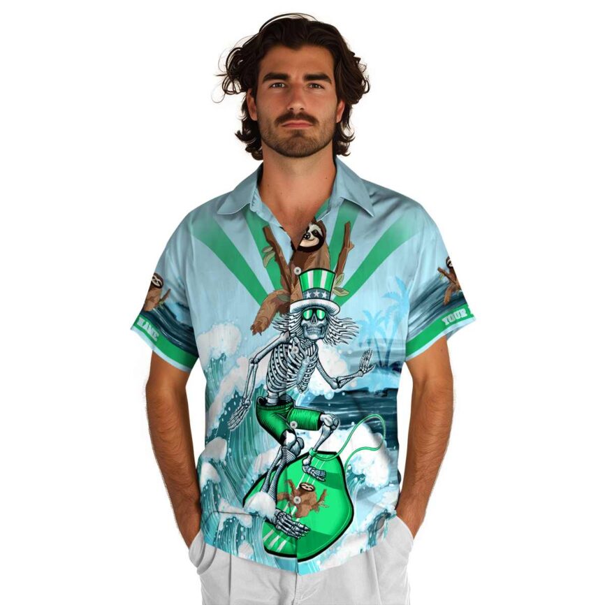 Customized Sloth Grateful Dead Motif Hawaiian Shirt New Arrival