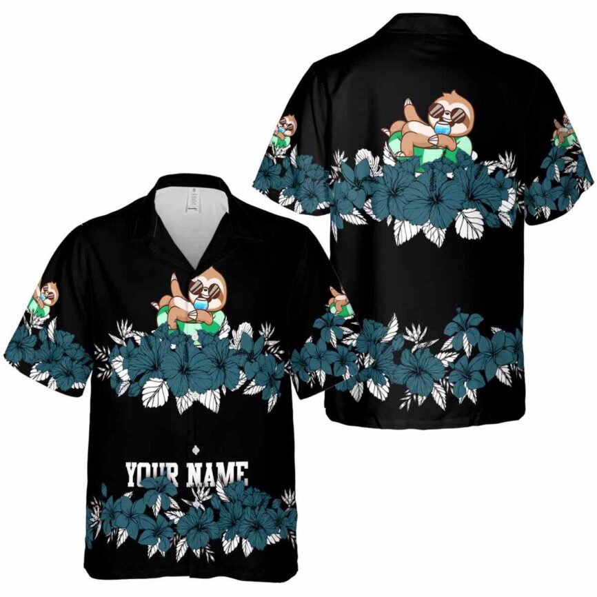 Customized Sloth Hibiscus Band Hawaiian Shirt Premium grade