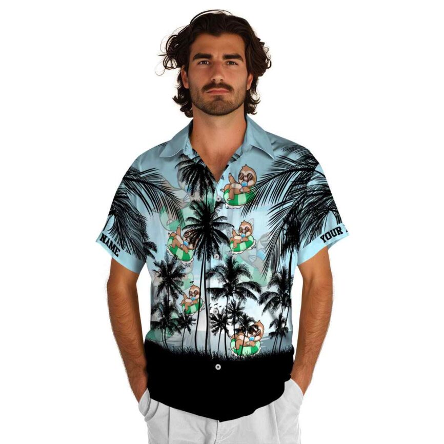 Customized Sloth Island Scenery Hawaiian Shirt New Arrival