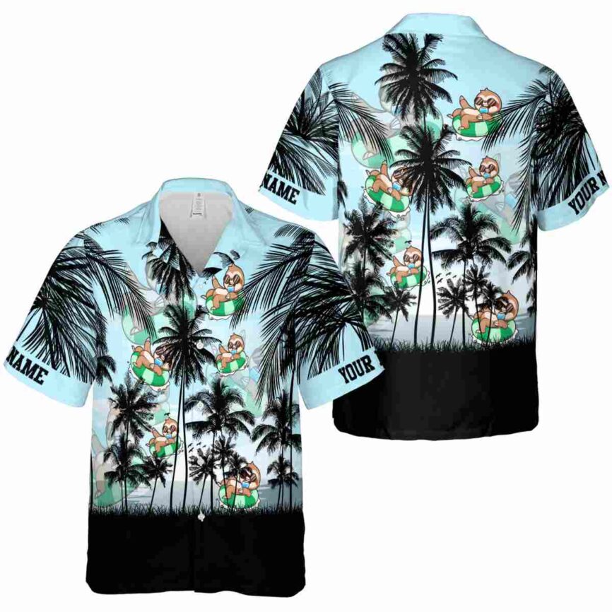 Customized Sloth Island Scenery Hawaiian Shirt Premium grade