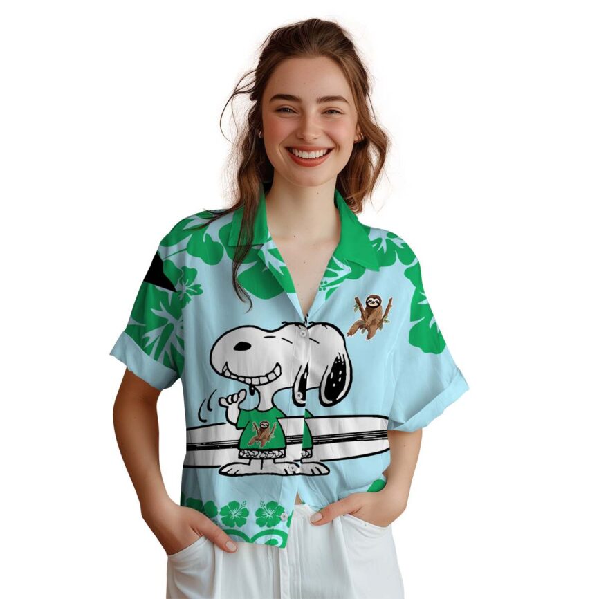 Customized Sloth Surfing Snoopy Hawaiian Shirt Top rated