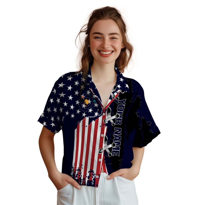 Customized Space Flag Stitches Hawaiian Shirt Top rated