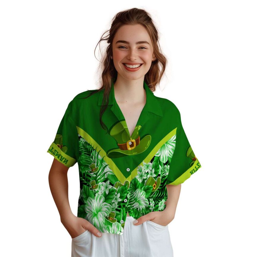 Customized St Patricks Day Bold Floral Number Hawaiian Shirt Top rated