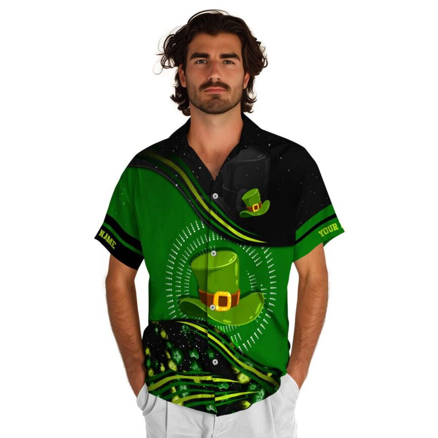 Customized St Patricks Day Dynamic Swirl Hawaiian Shirt New Arrival