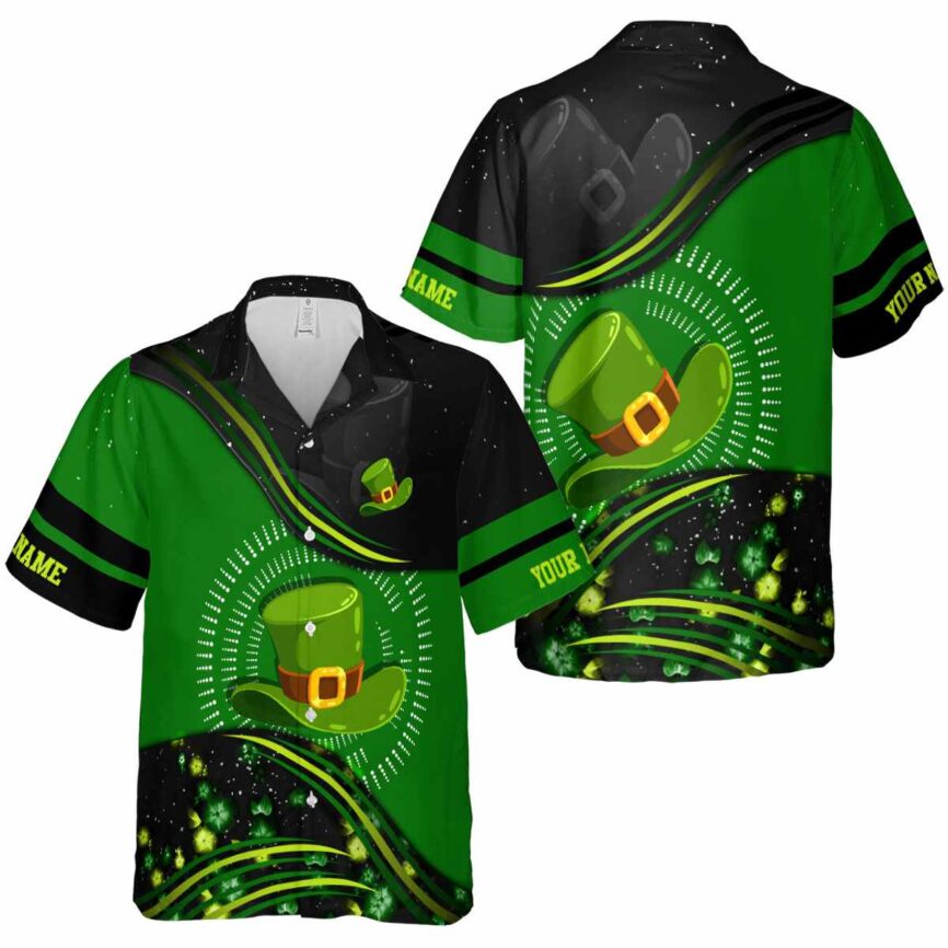 Customized St Patricks Day Dynamic Swirl Hawaiian Shirt Premium grade
