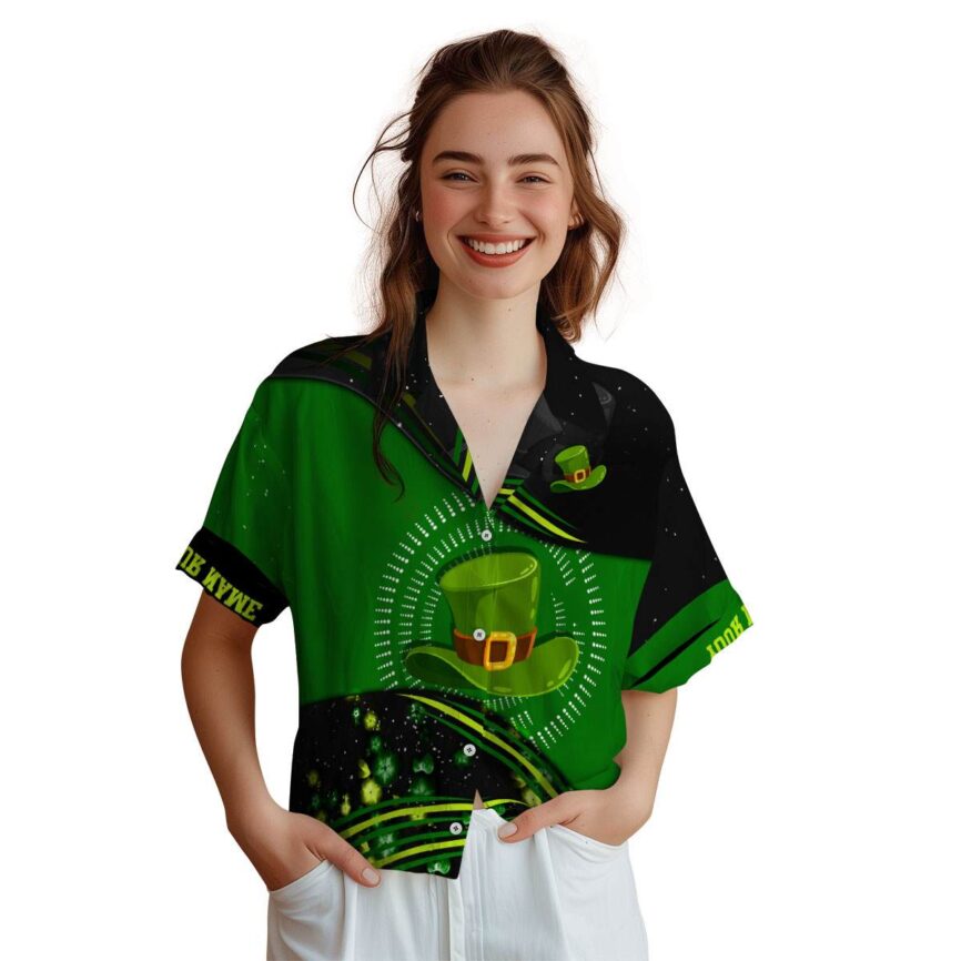 Customized St Patricks Day Dynamic Swirl Hawaiian Shirt Top rated