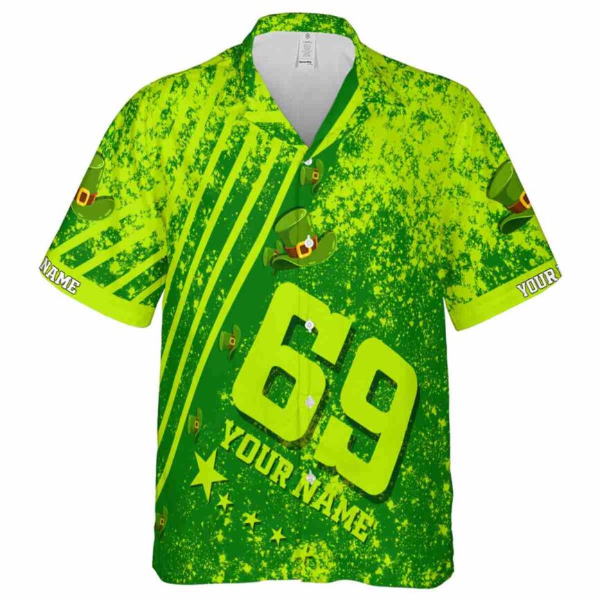 Customized St Patricks Day Stripe Burst Hawaiian Shirt Fashion forward