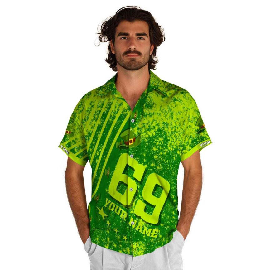 Customized St Patricks Day Stripe Burst Hawaiian Shirt New Arrival