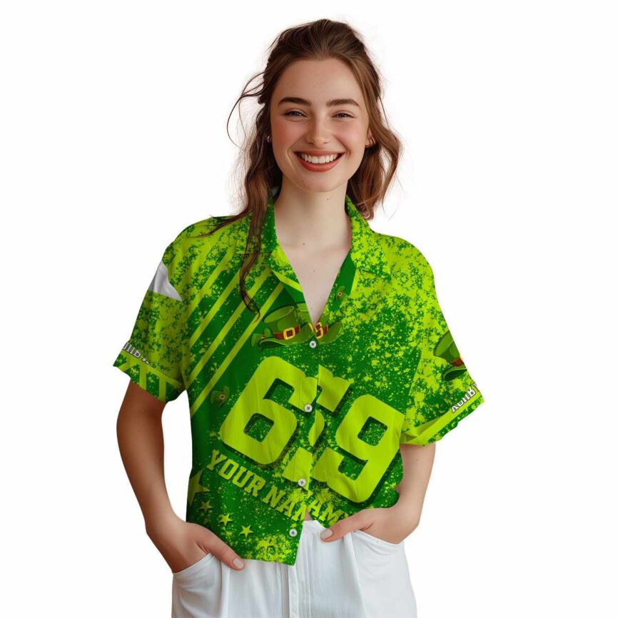 Customized St Patricks Day Stripe Burst Hawaiian Shirt Top rated