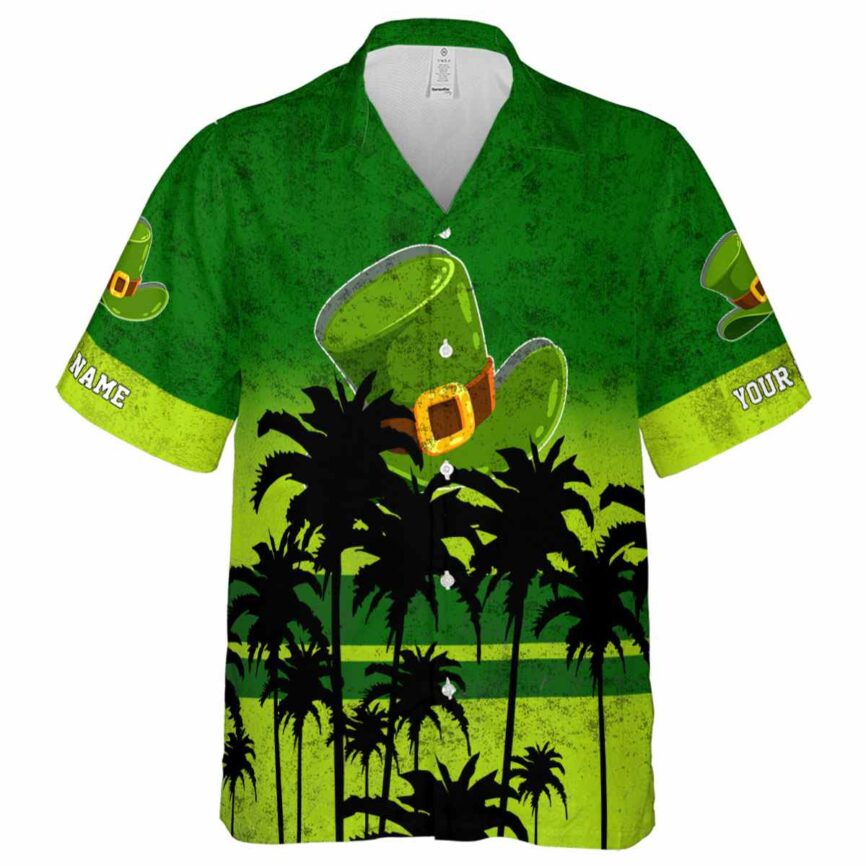 Customized St Patricks Day Sunset Gradient Hawaiian Shirt Fashion forward