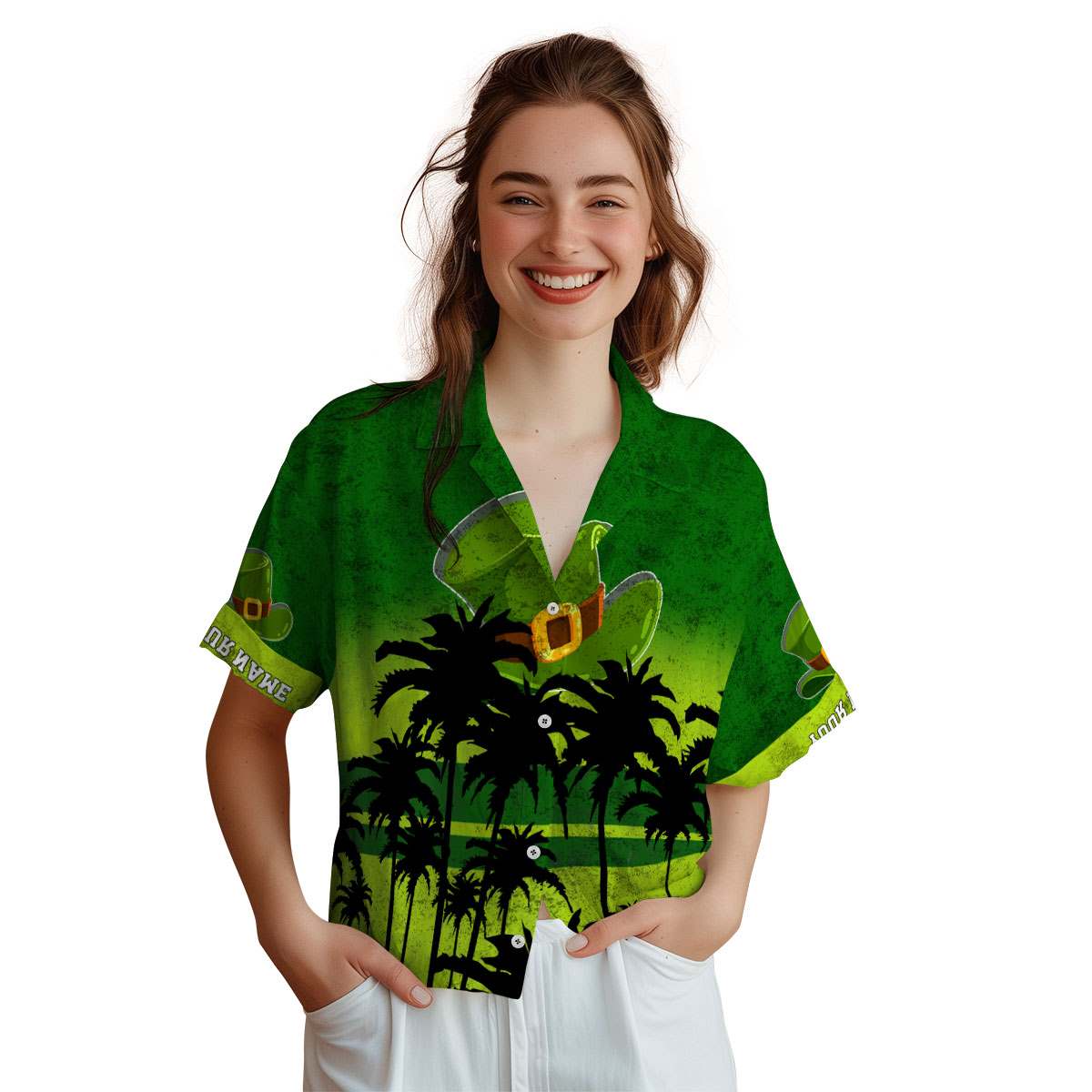 Customized St Patricks Day Sunset Gradient Hawaiian Shirt Top rated Customized St Patricks Day Sunset Gradient Hawaiian Shirt Top rated