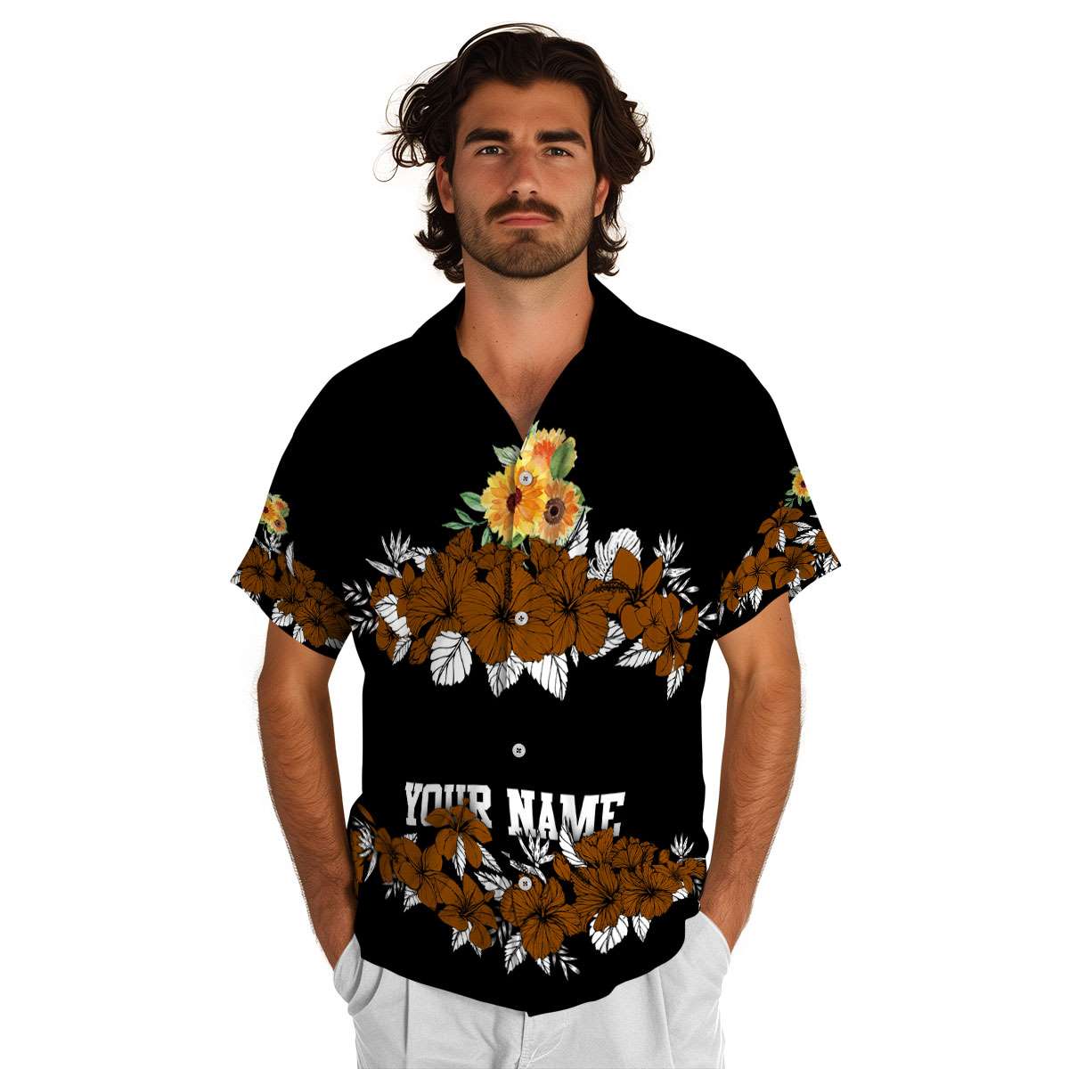 Customized Sunflower Hibiscus Band Hawaiian Shirt New Arrival Customized Sunflower Hibiscus Band Hawaiian Shirt New Arrival