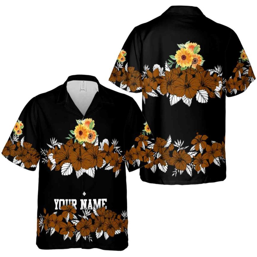 Customized Sunflower Hibiscus Band Hawaiian Shirt Premium grade