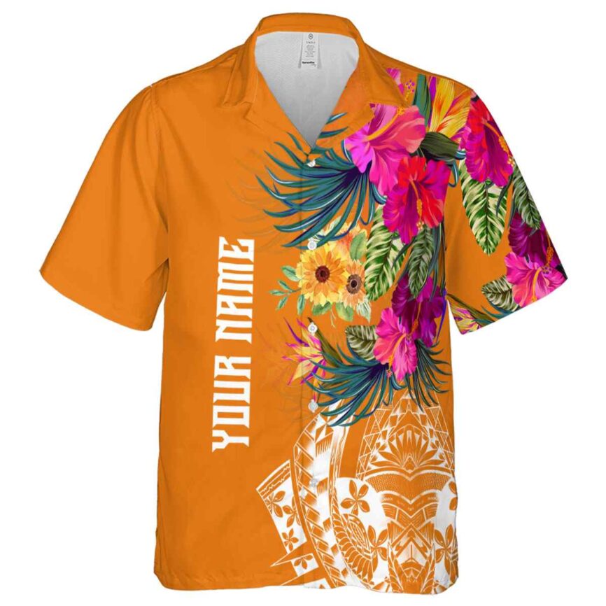 Customized Sunflower Polynesian Flowers Hawaiian Shirt Fashion forward