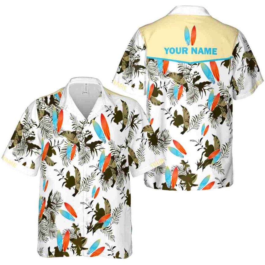 Customized Surf Leafy Accents Hawaiian Shirt Premium grade