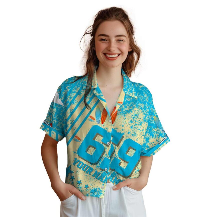 Customized Surf Stripe Burst Hawaiian Shirt Top rated