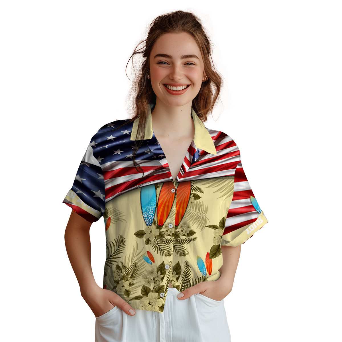 Customized Surf US Flag Themed Hawaiian Shirt Top rated Customized Surf US Flag Themed Hawaiian Shirt Top rated