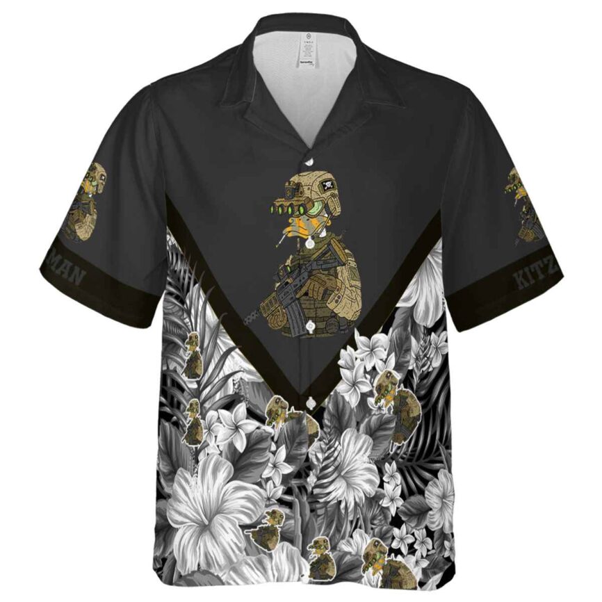 Customized Tactical Bold Floral Number Hawaiian Shirt Fashion forward