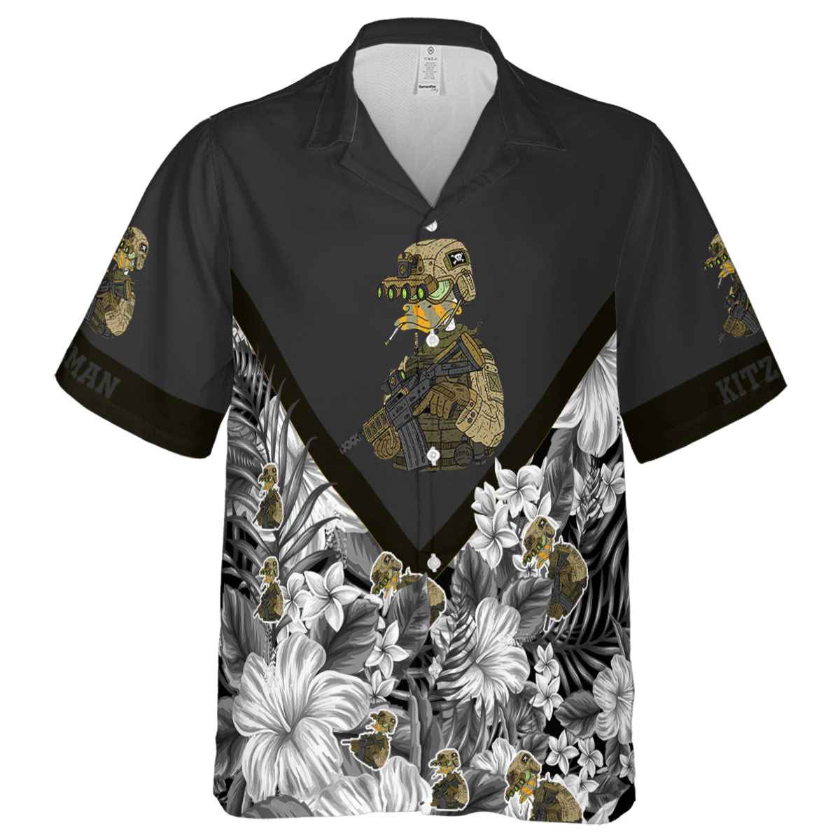 Customized Tactical Bold Floral Number Hawaiian Shirt Fashion forward Customized Tactical Bold Floral Number Hawaiian Shirt Fashion forward
